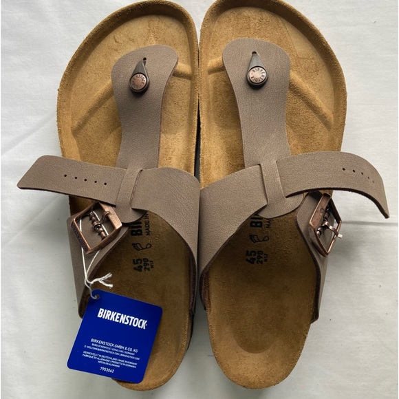 NWT Birkenstock Gizeh Men’s Mocha brown thong sandal. SZ  12 - Picture 1 of 8
